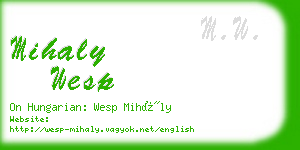 mihaly wesp business card